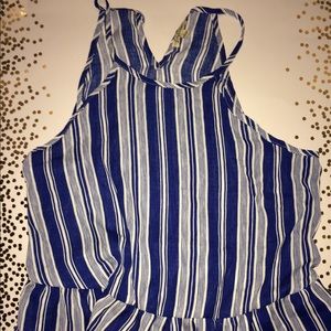 Navy blue/White Blouse